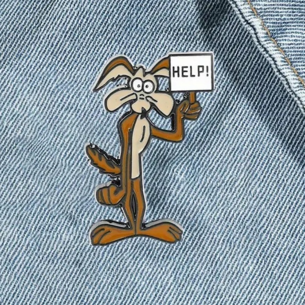 3/$25 Looney Tunes Coyote with a “Help!” Sign
